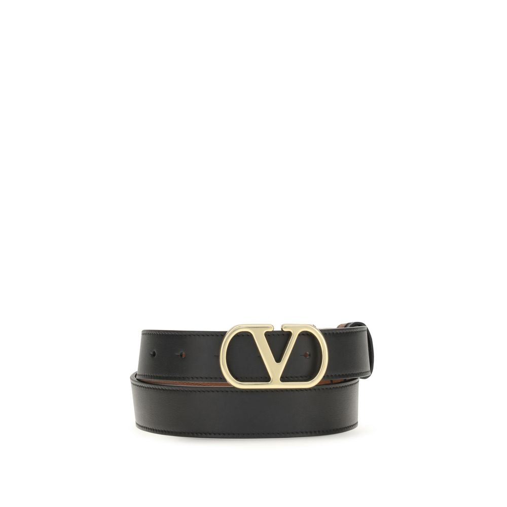 Reversible Calfskin VLogo Signature Belt