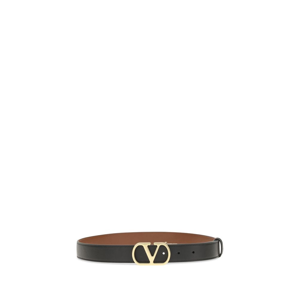 Reversible Calfskin VLogo Signature Belt