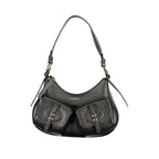 Black Leather Mavery Pocket Bag