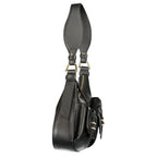 Black Leather Mavery Pocket Bag