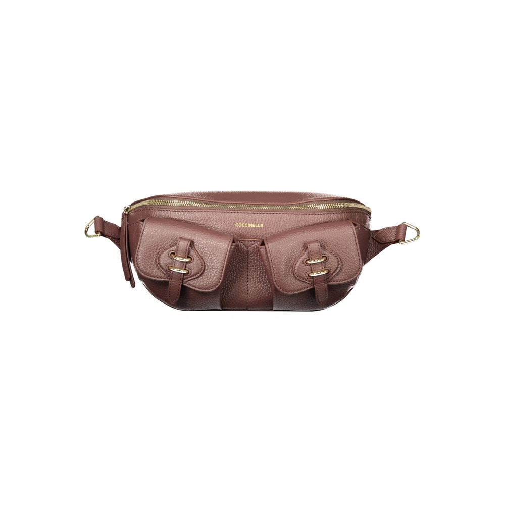 Brown Leather Mavery Pocket Belt Bag
