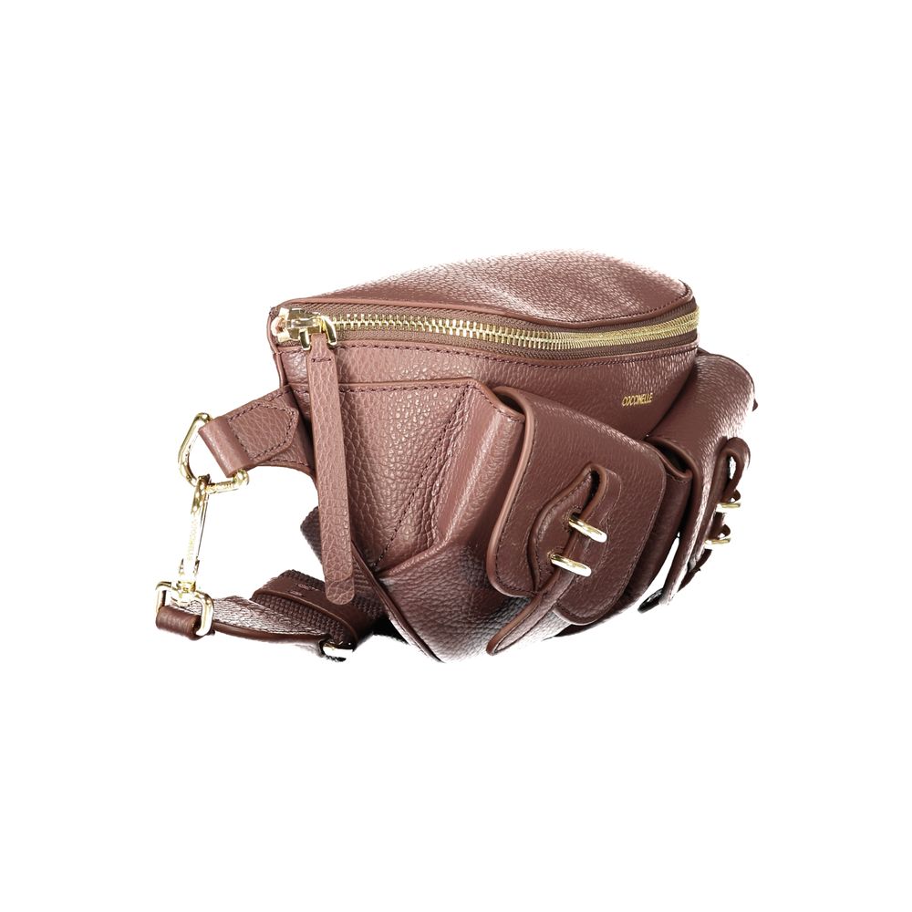 Brown Leather Mavery Pocket Belt Bag