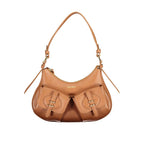 Mavery Brown Leather Handbag