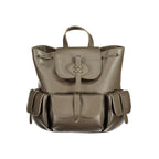 Brown Leather Mavery Poket Backpack