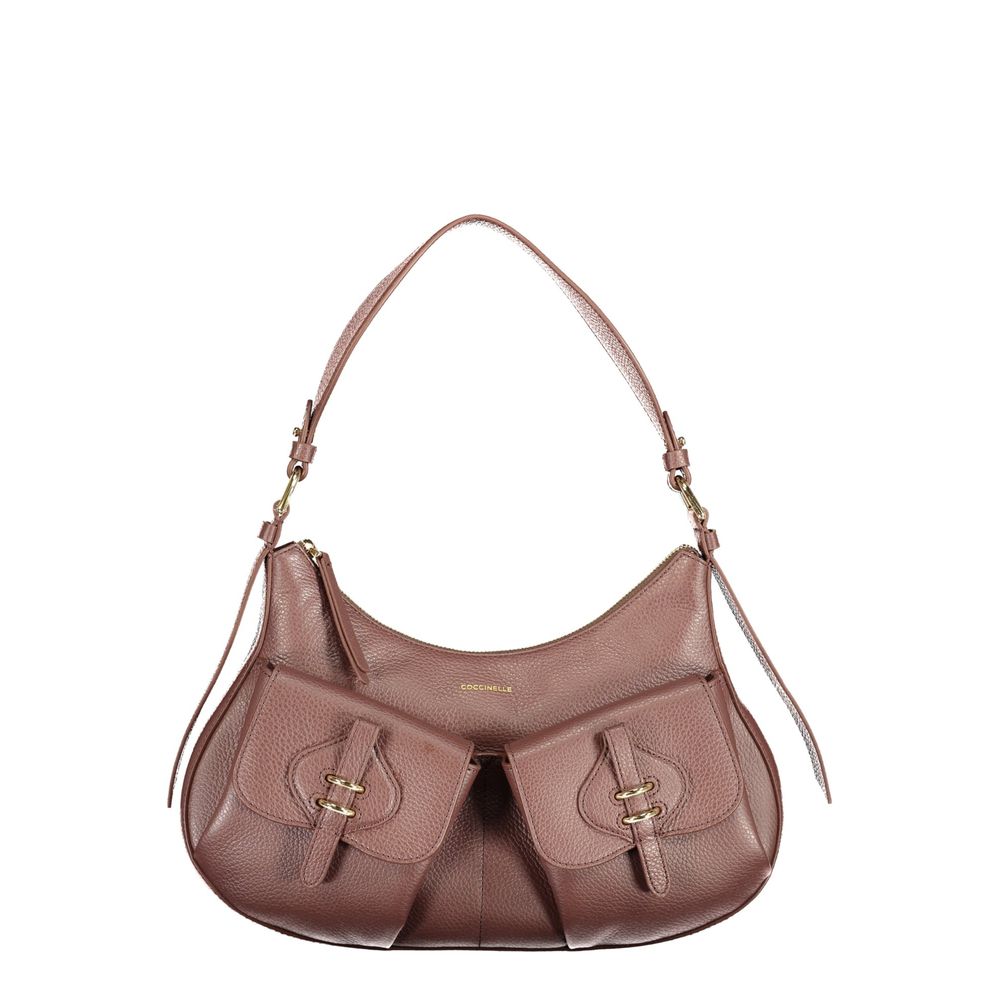 Brown Leather Mavery Pocket Bag
