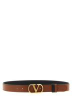 Black Calfskin VLogo Signature Belt