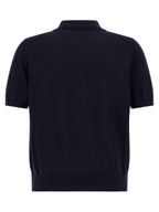 Blue H-Lantoni Virgin Wool Polo Shirt