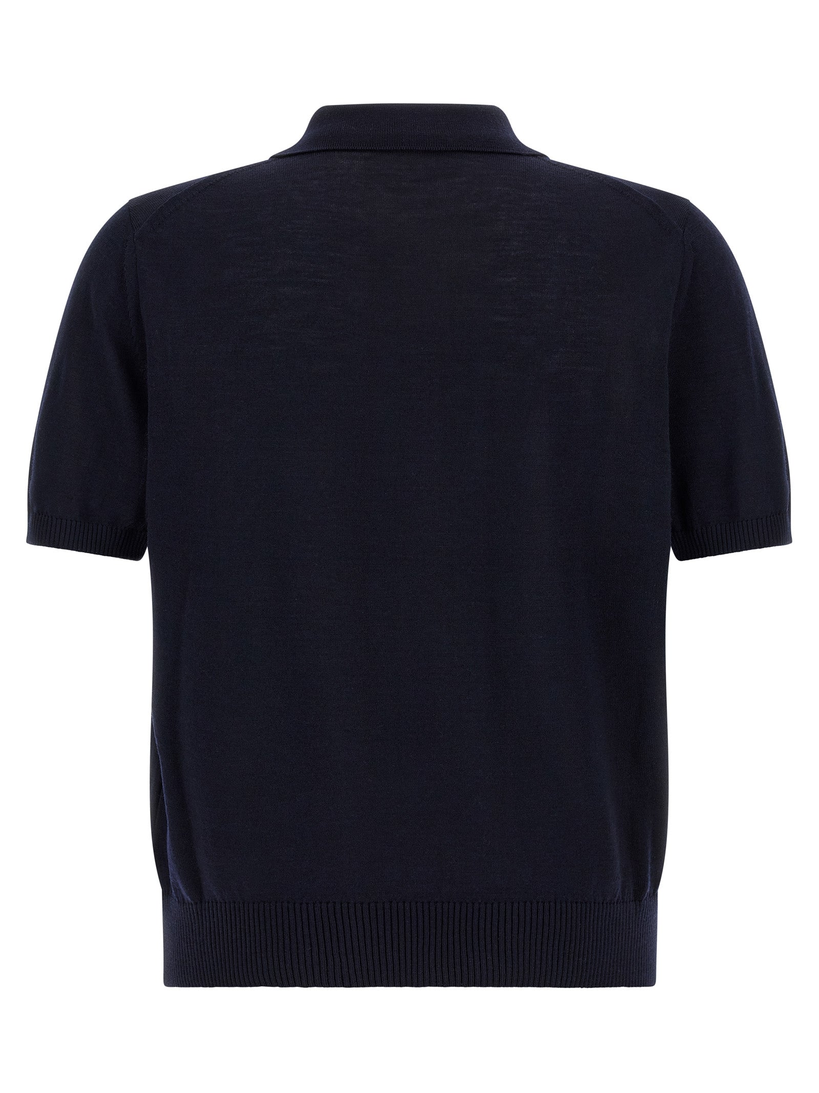 Blue H-Lantoni Virgin Wool Polo Shirt