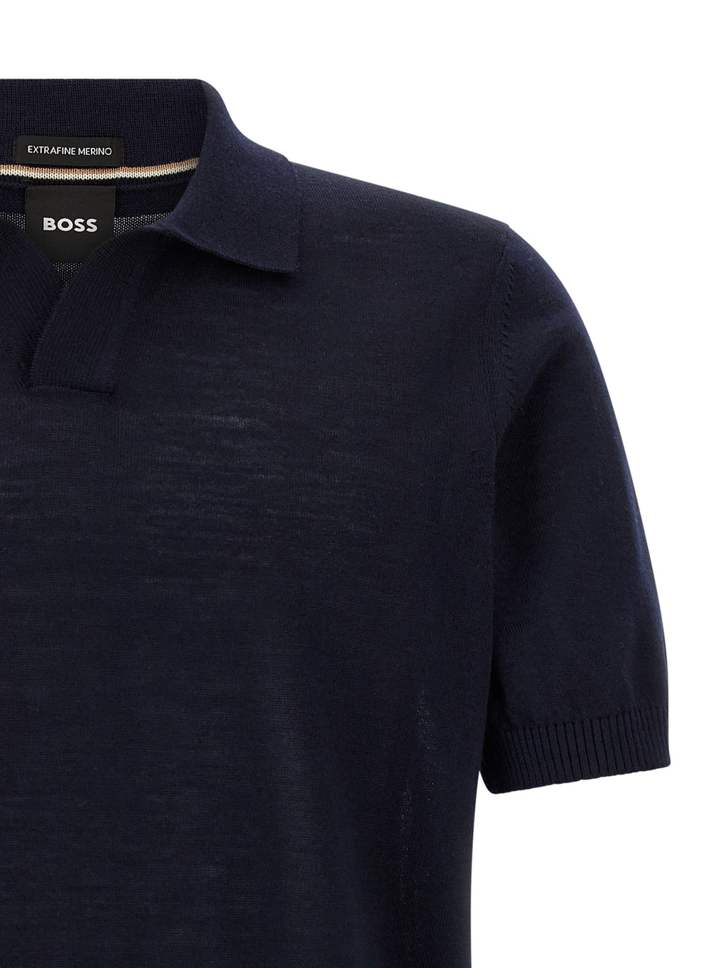 Blue H-Lantoni Virgin Wool Polo Shirt