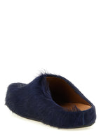 Blue Calfskin Fussbett Mules