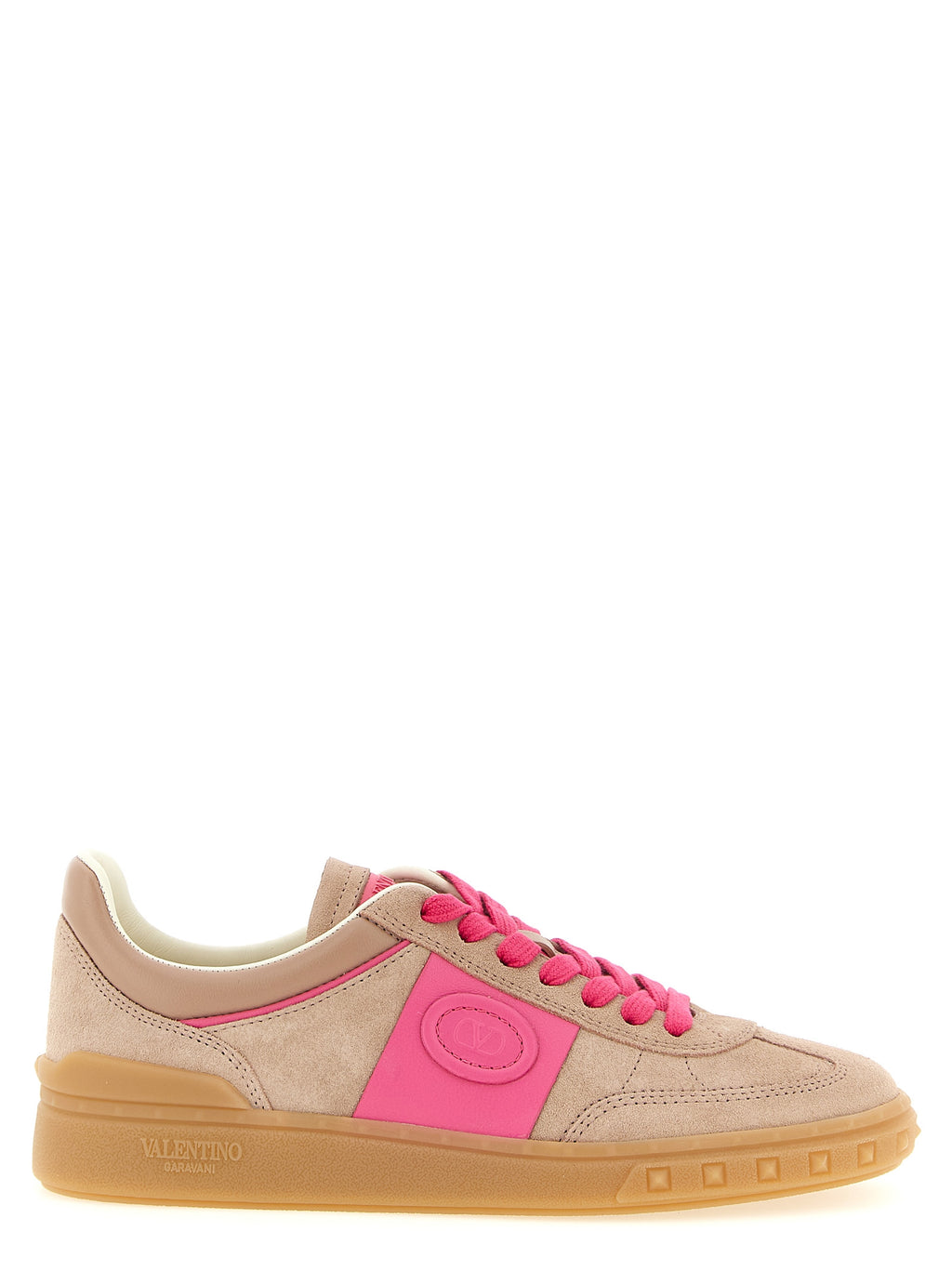 Soft Pink Suede and Nappa Leather Upvillage Sneakers