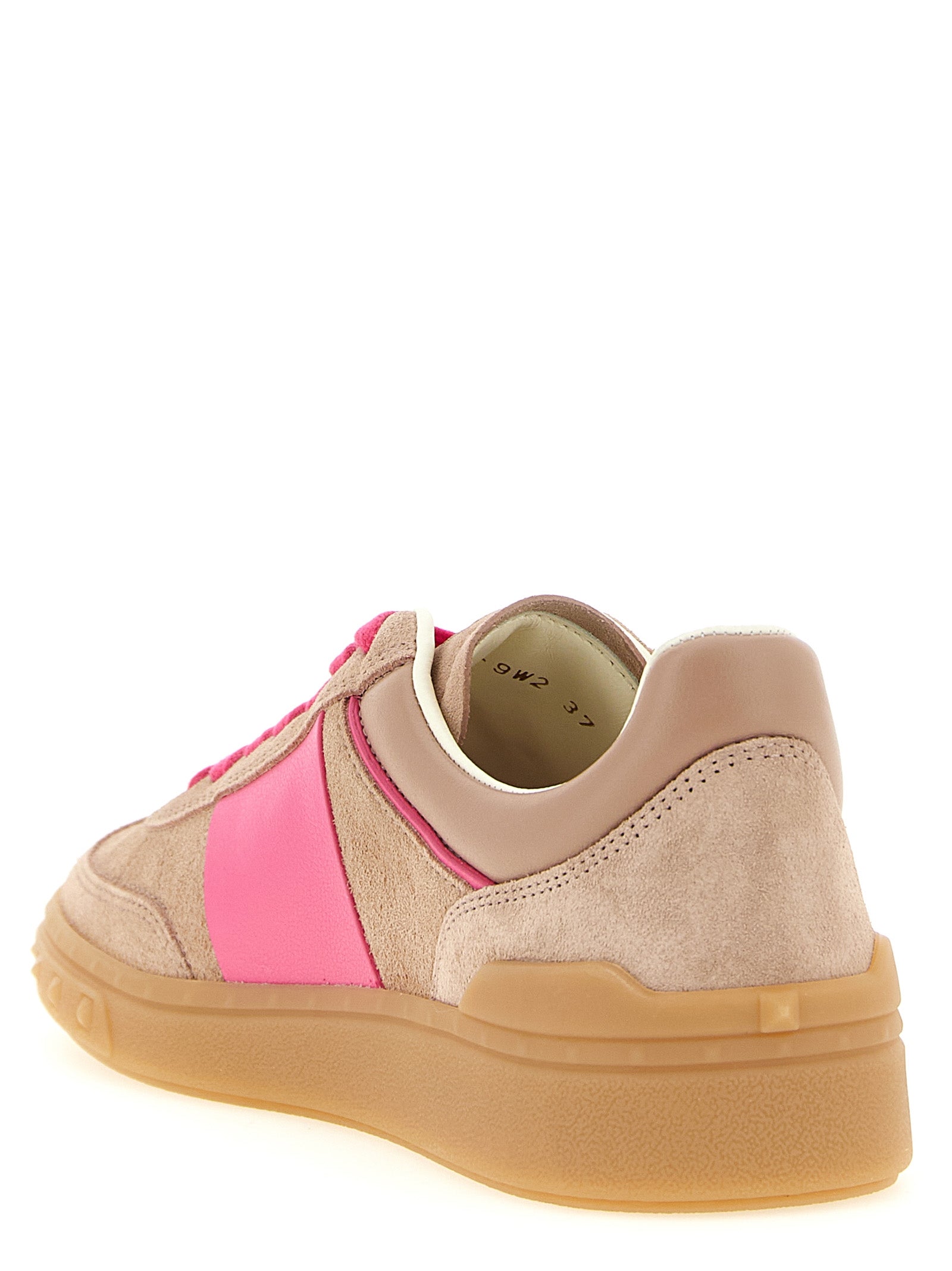 Soft Pink Suede and Nappa Leather Upvillage Sneakers