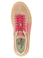 Soft Pink Suede and Nappa Leather Upvillage Sneakers