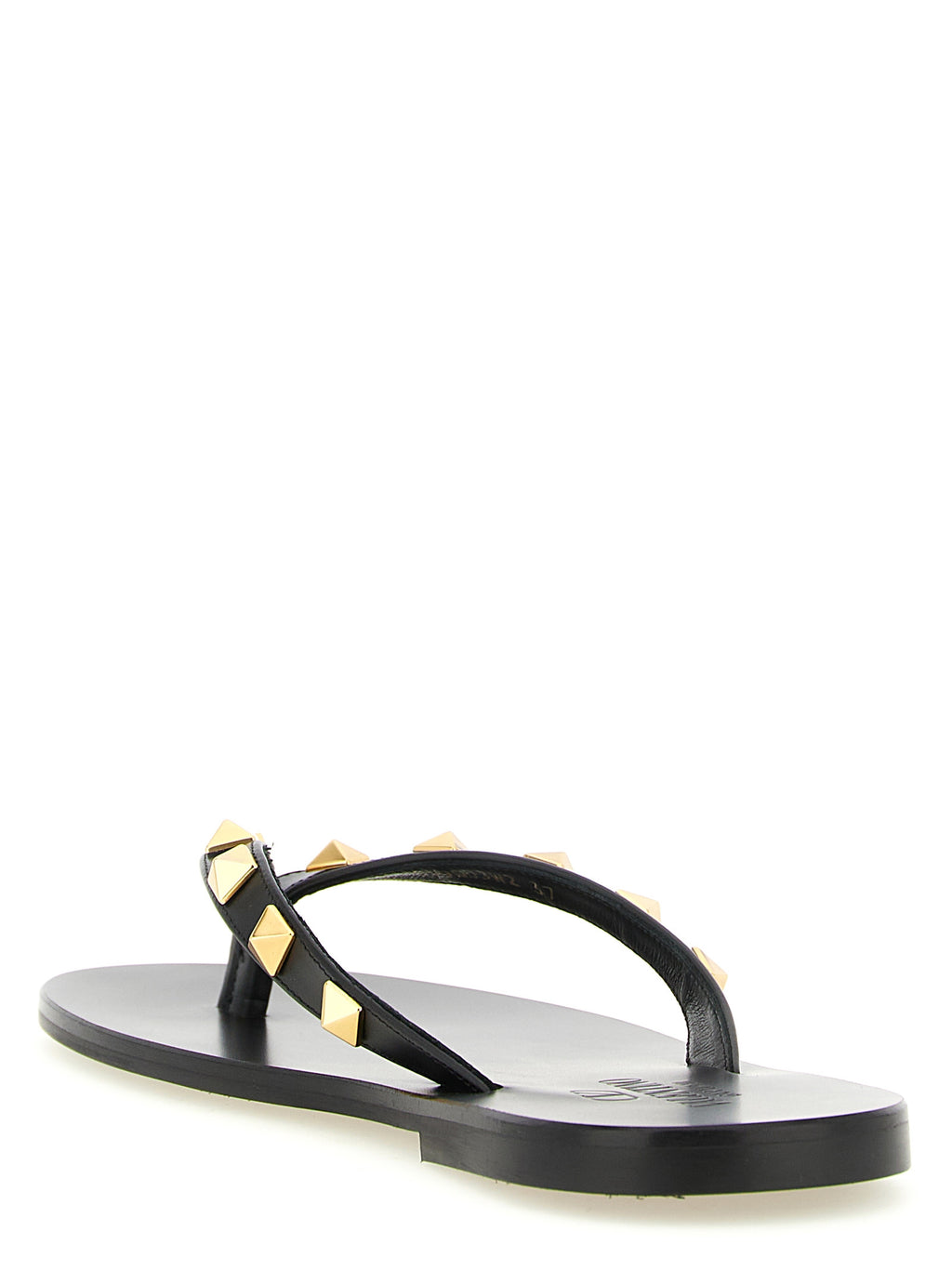 Rockstud Calfskin Thong Sandals