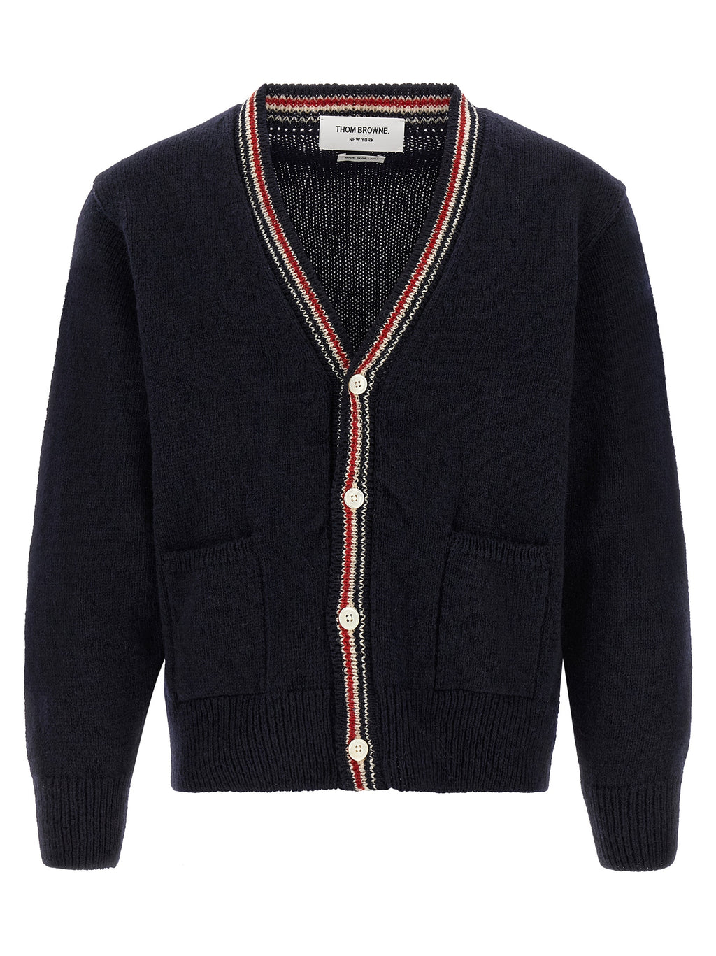 Navy Wool Mohair Cardigan