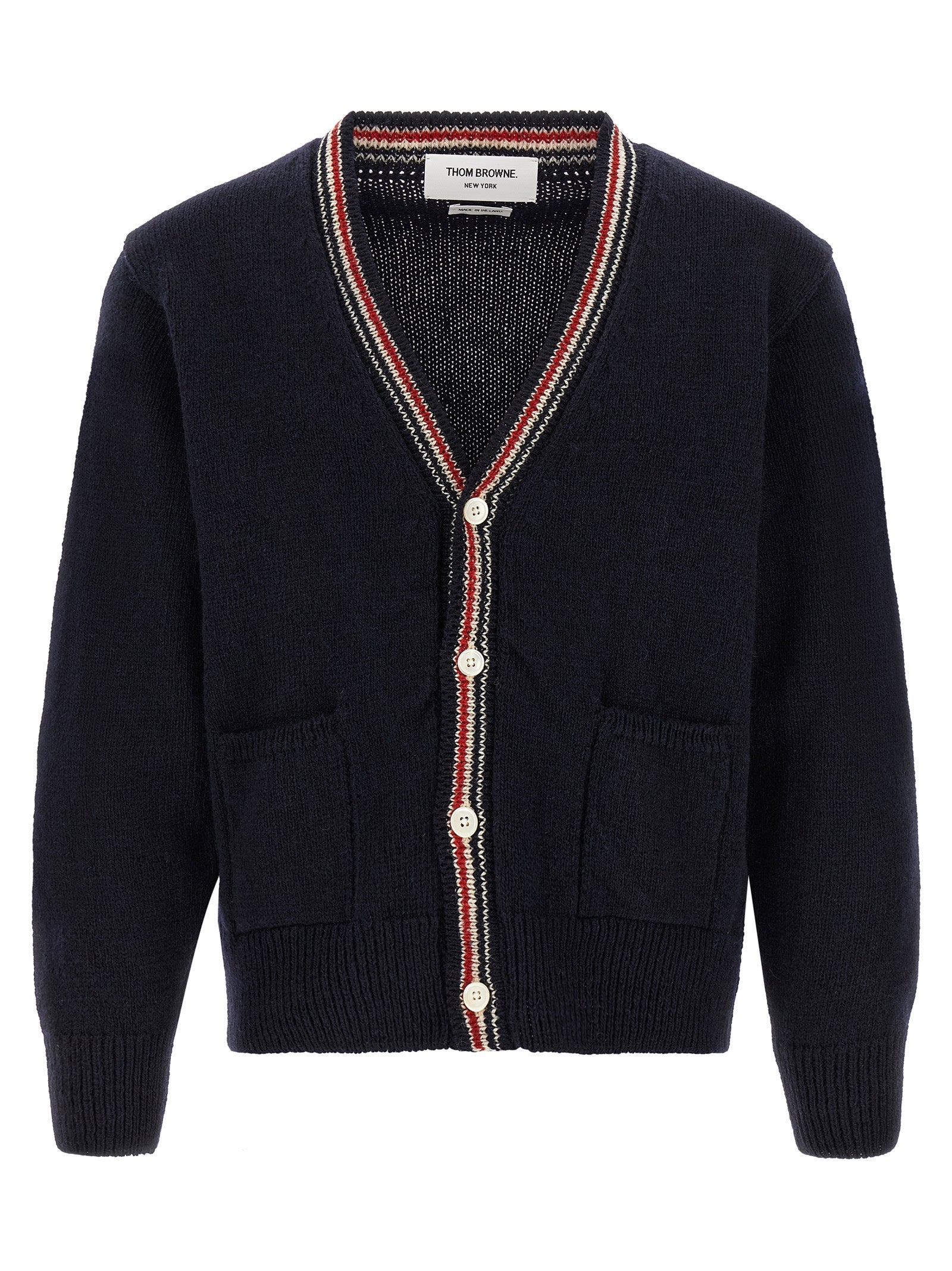 Navy Wool Mohair Cardigan