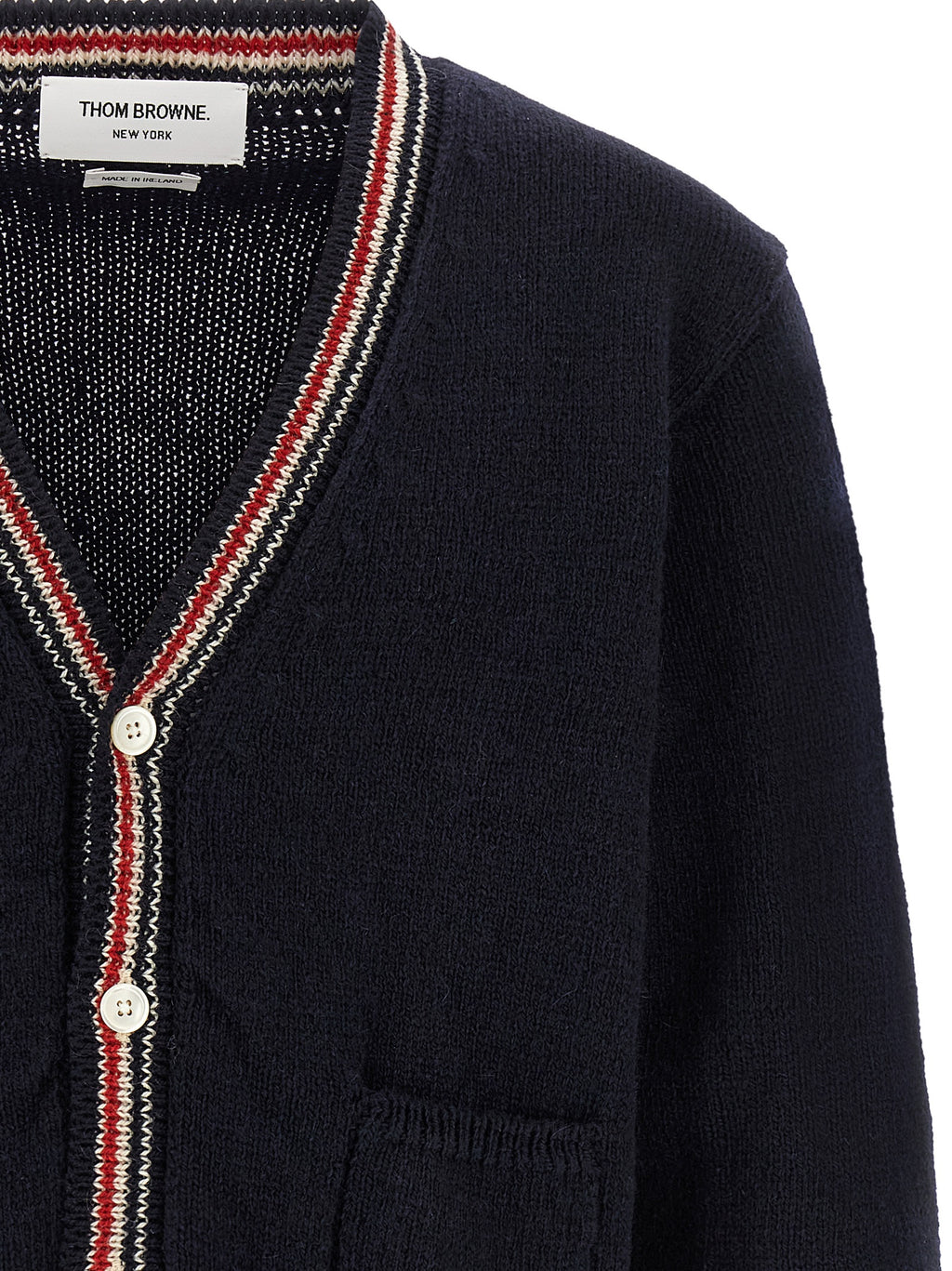 Navy Wool Mohair Cardigan