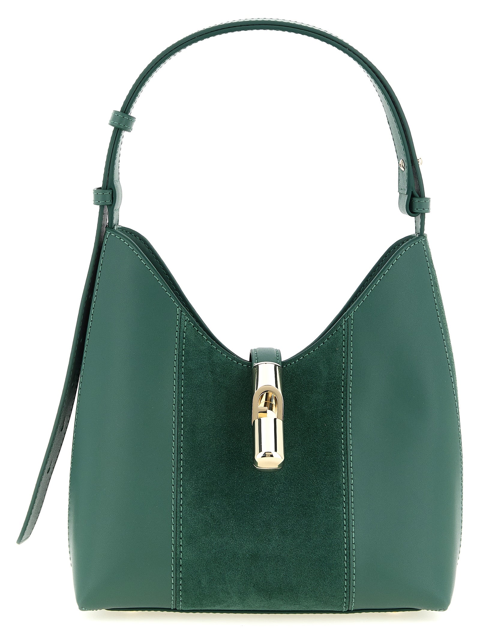 Forest Green Calfskin Goccia S Hobo Bag