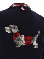 Navy Wool Mohair Cardigan