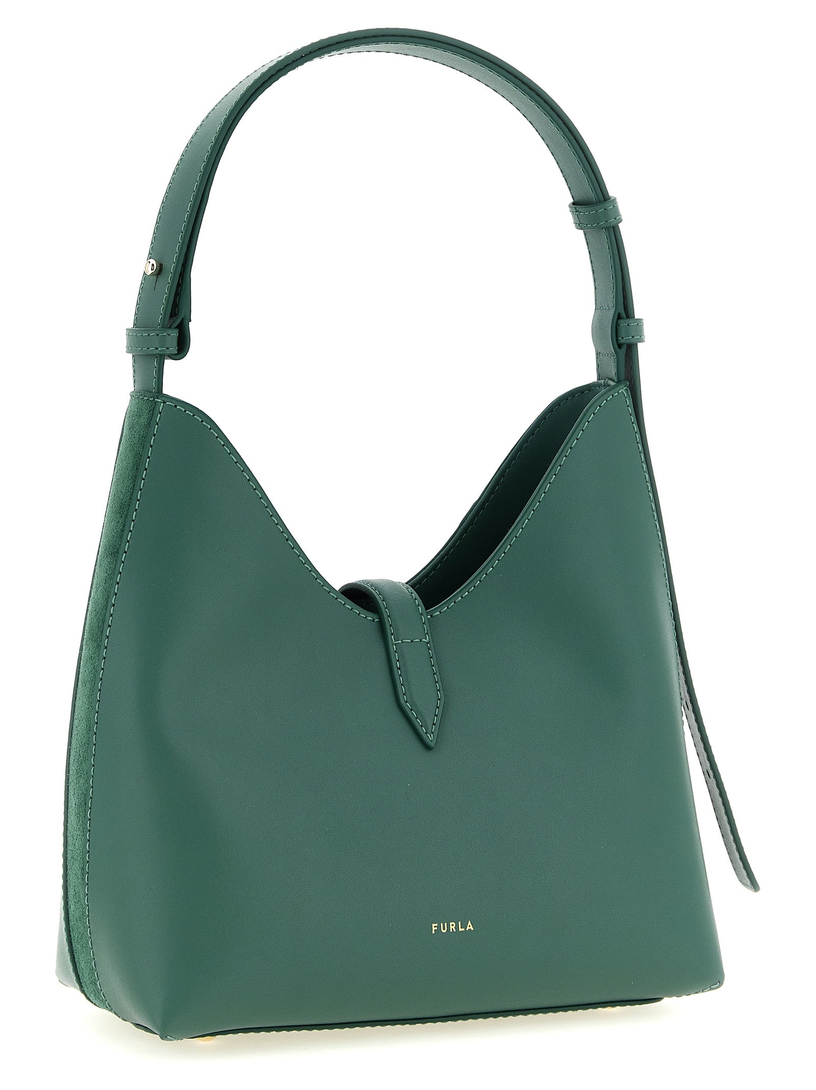 Forest Green Calfskin Goccia S Hobo Bag