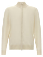 Virgin Wool High Neck Zip Cardigan