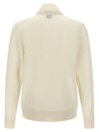 Virgin Wool High Neck Zip Cardigan