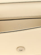 White Calfskin Small Locò Shoulder Bag