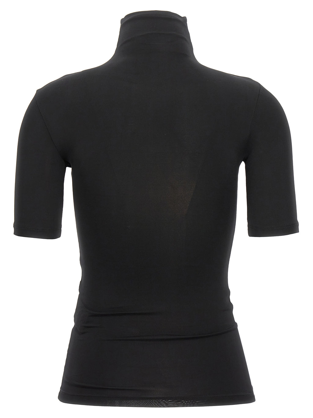 Black Acetate Off Stamp Turtleneck T-Shirt