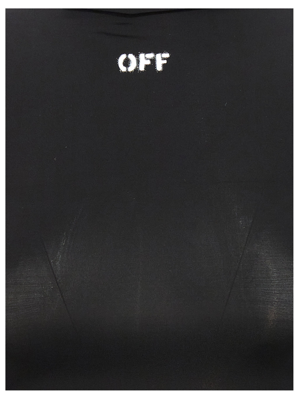 Black Acetate Off Stamp Turtleneck T-Shirt