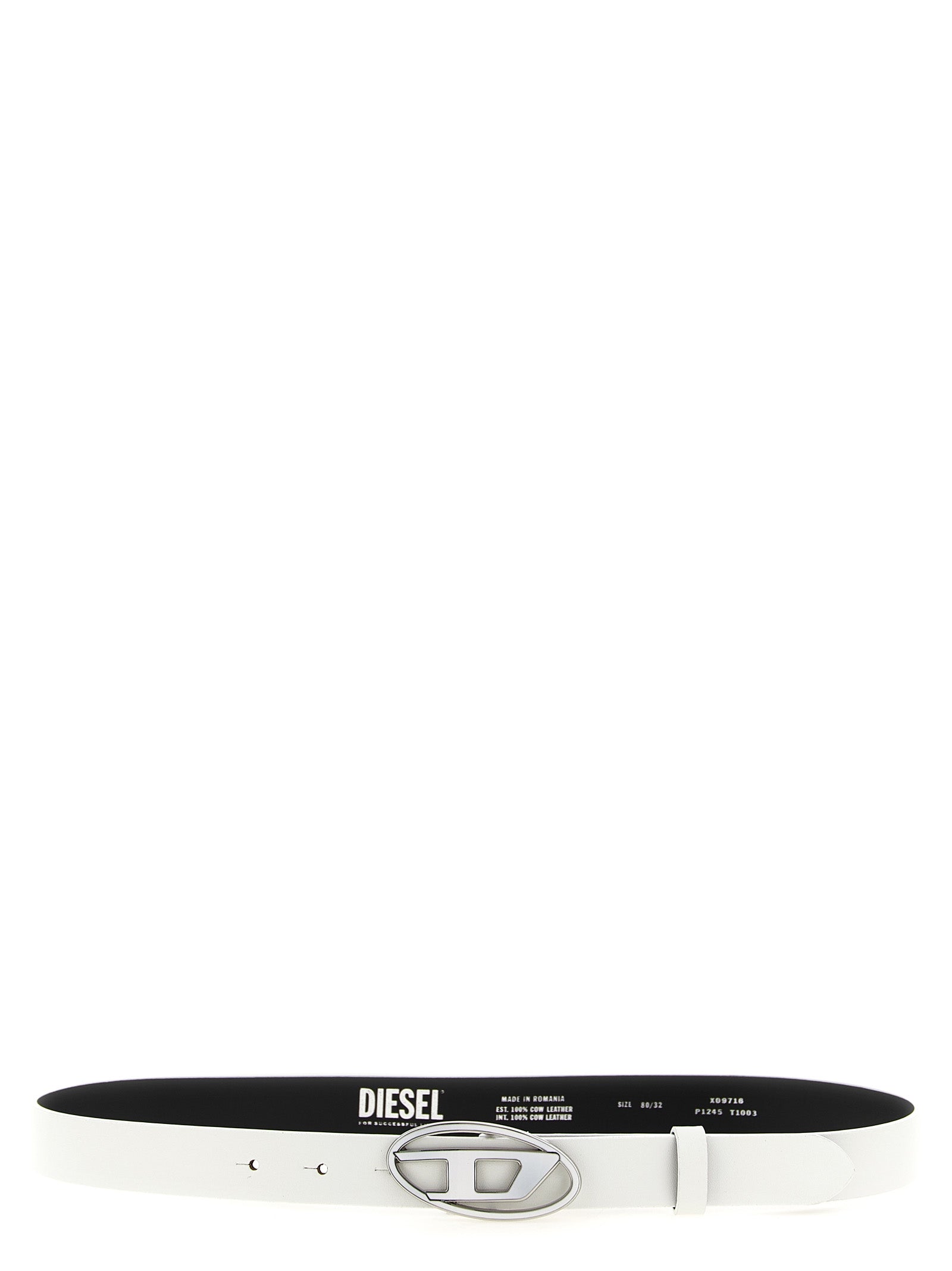 White Leather Belt