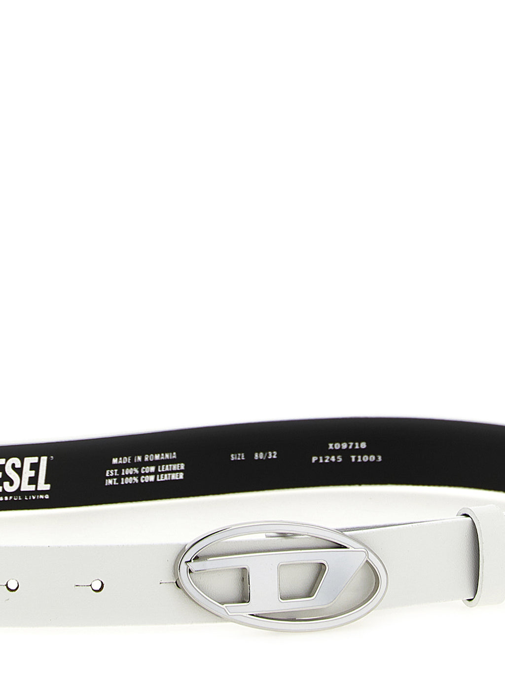 White Leather Belt