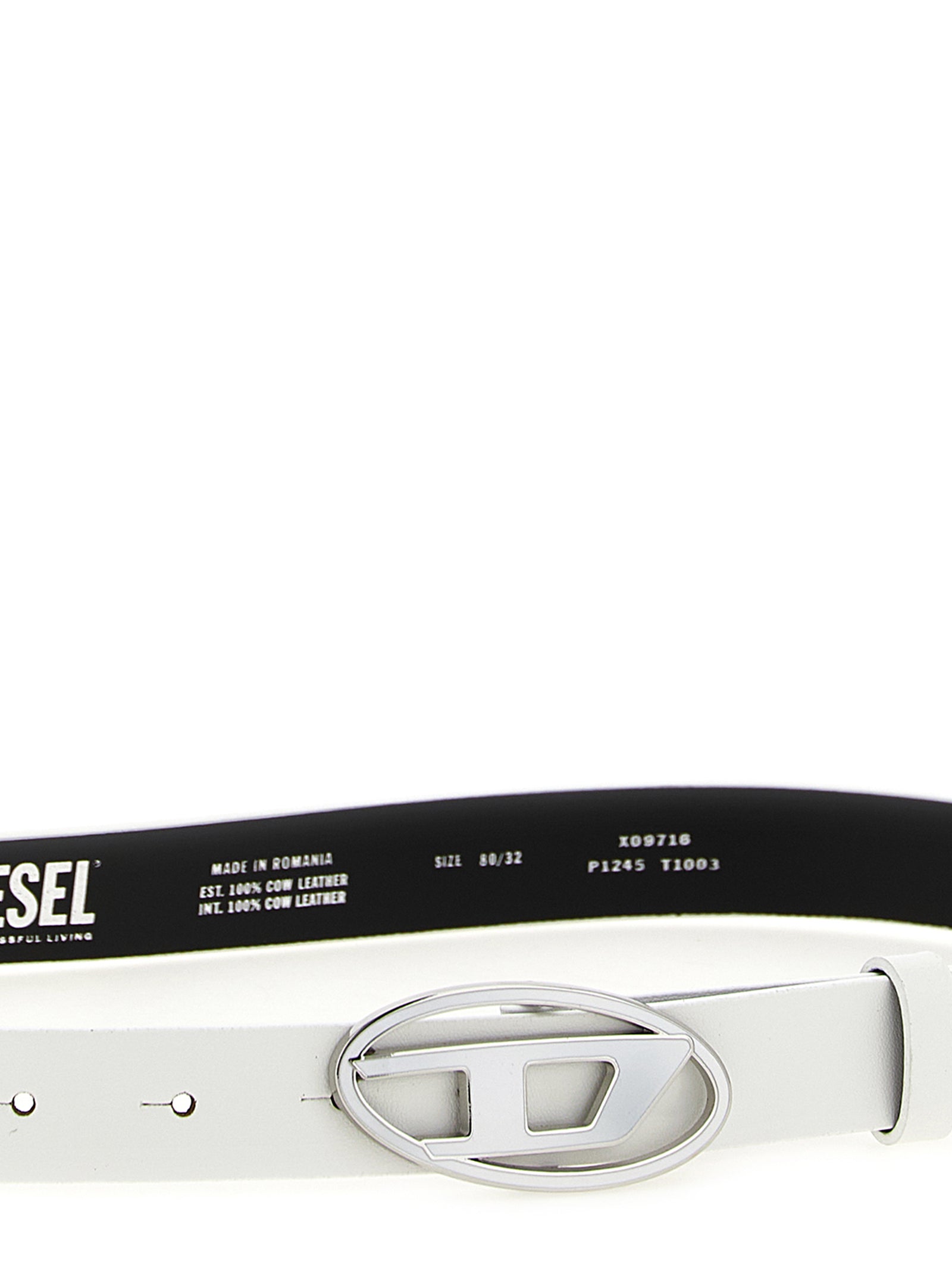 White Leather Belt