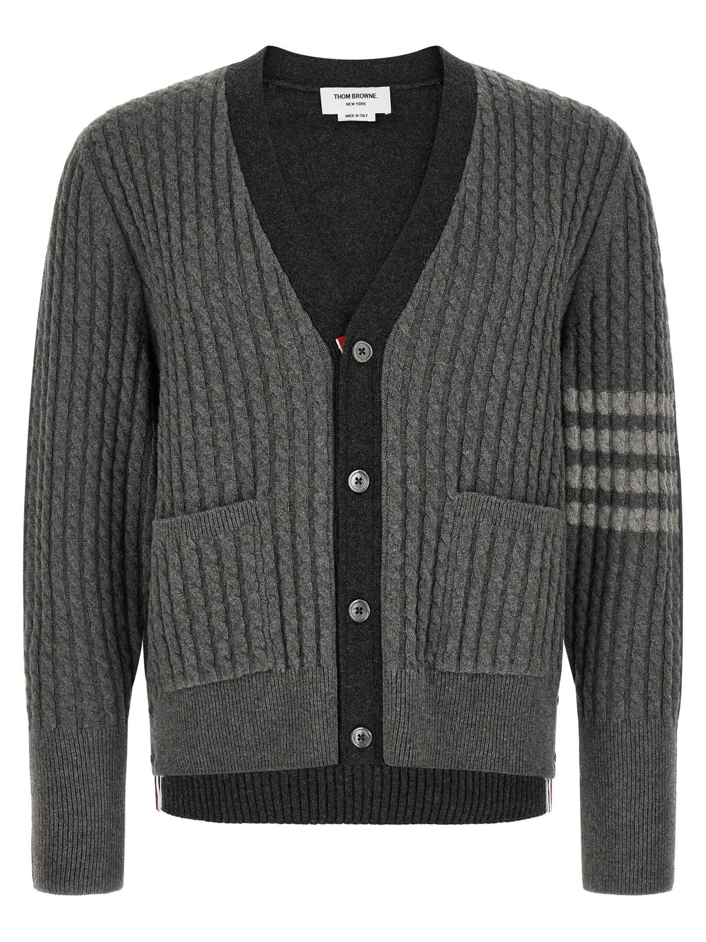 Gray Virgin Wool Cardigan