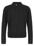 Gray Virgin Wool 2-In-1 Trompe L’oeil Long-Sleeve Polo Shirt