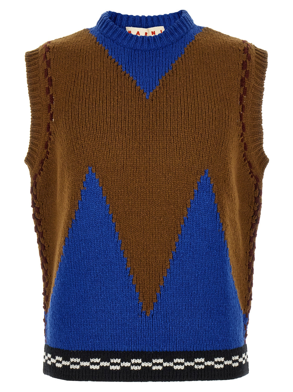 Multicolor Wool Crewneck Vest