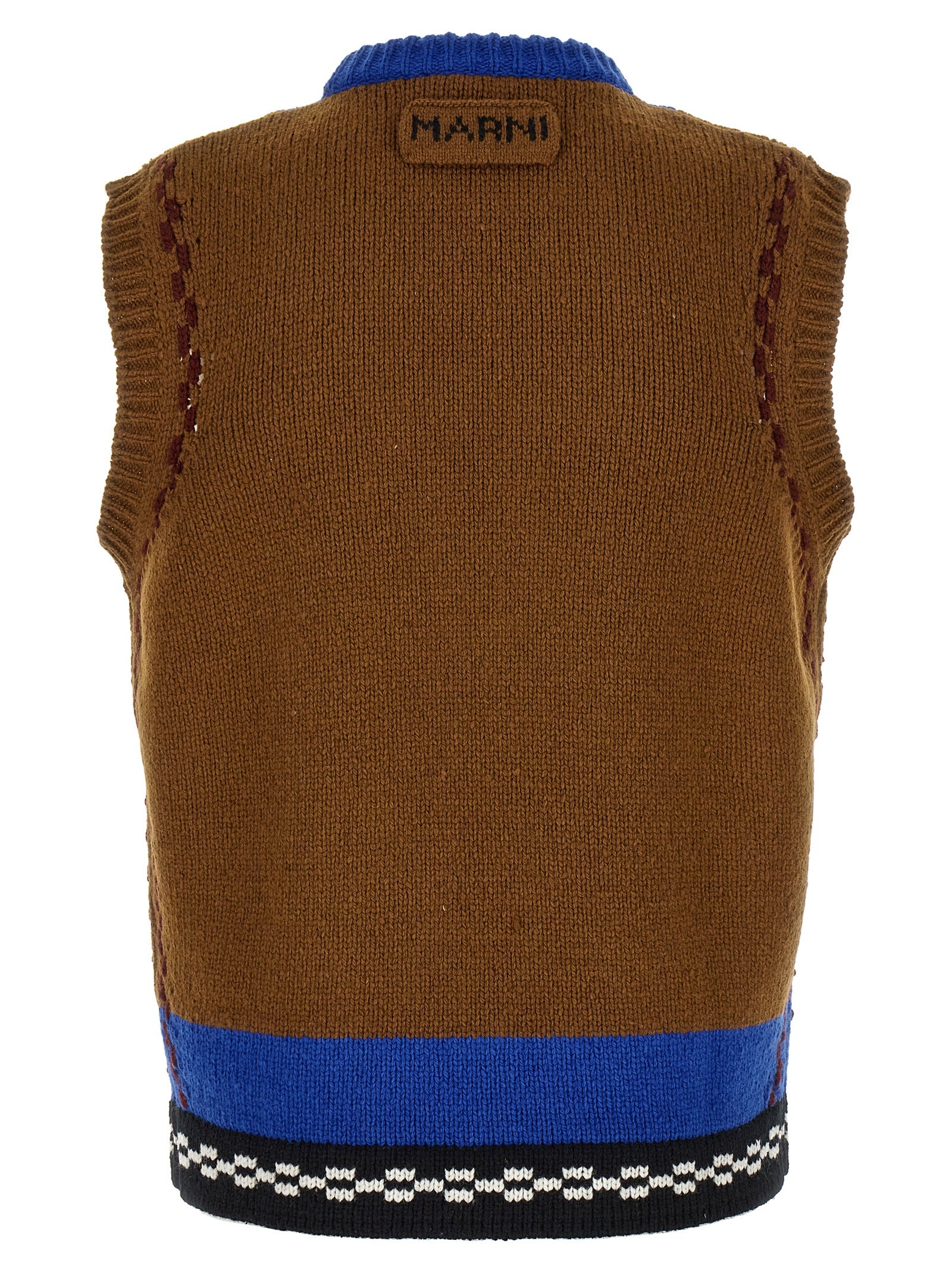 Multicolor Wool Crewneck Vest