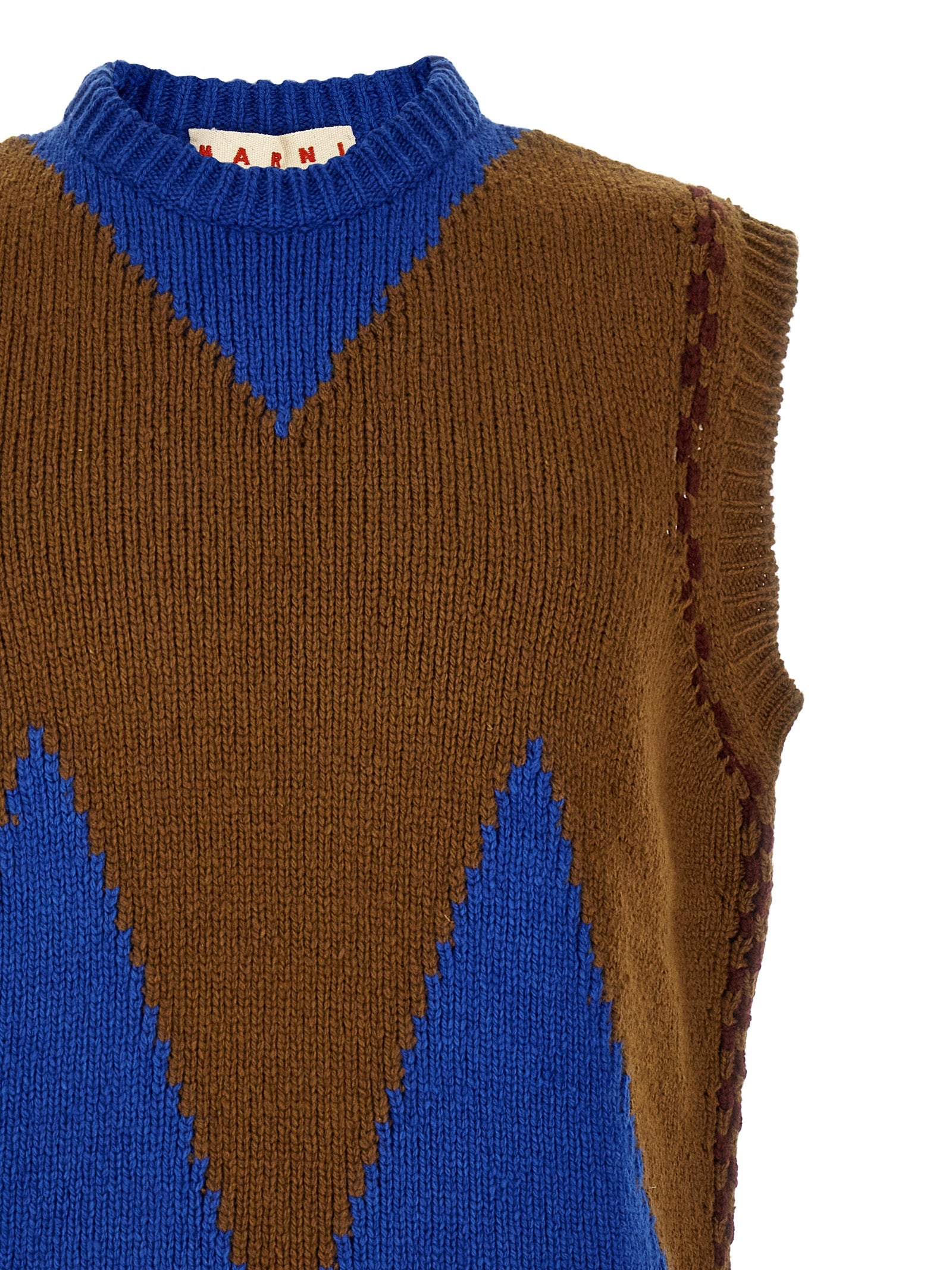 Multicolor Wool Crewneck Vest