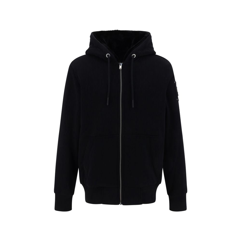 Black Cotton Bunny Hoodie