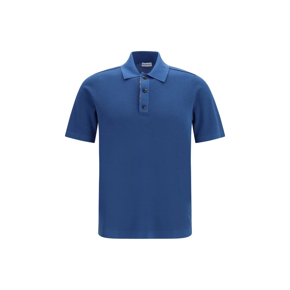 Blue Aries Wool Polo Shirt
