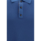 Blue Aries Wool Polo Shirt
