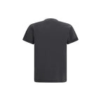 Gray Cotton Logo Patch T-Shirt