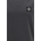 Gray Cotton Logo Patch T-Shirt