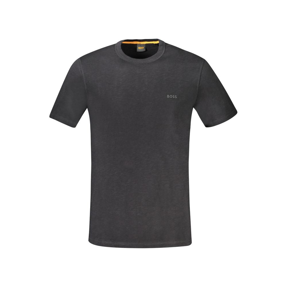Cotton Black Short Sleeve T-Shirt