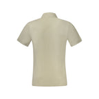 Beige Slim Fit Cotton‑Elastane Polo