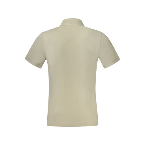 Beige Slim Fit Cotton‑Elastane Polo