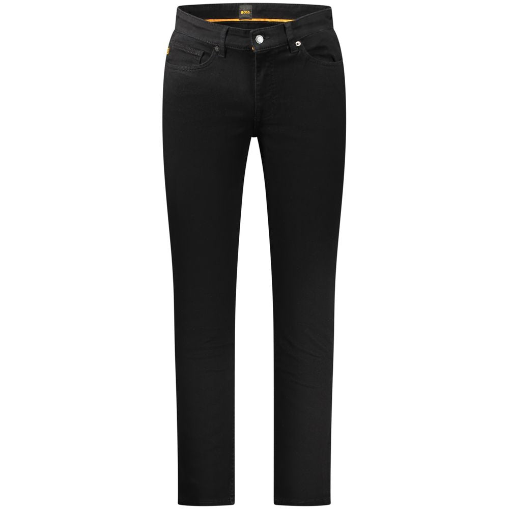Slim Fit Black Cotton Jeans
