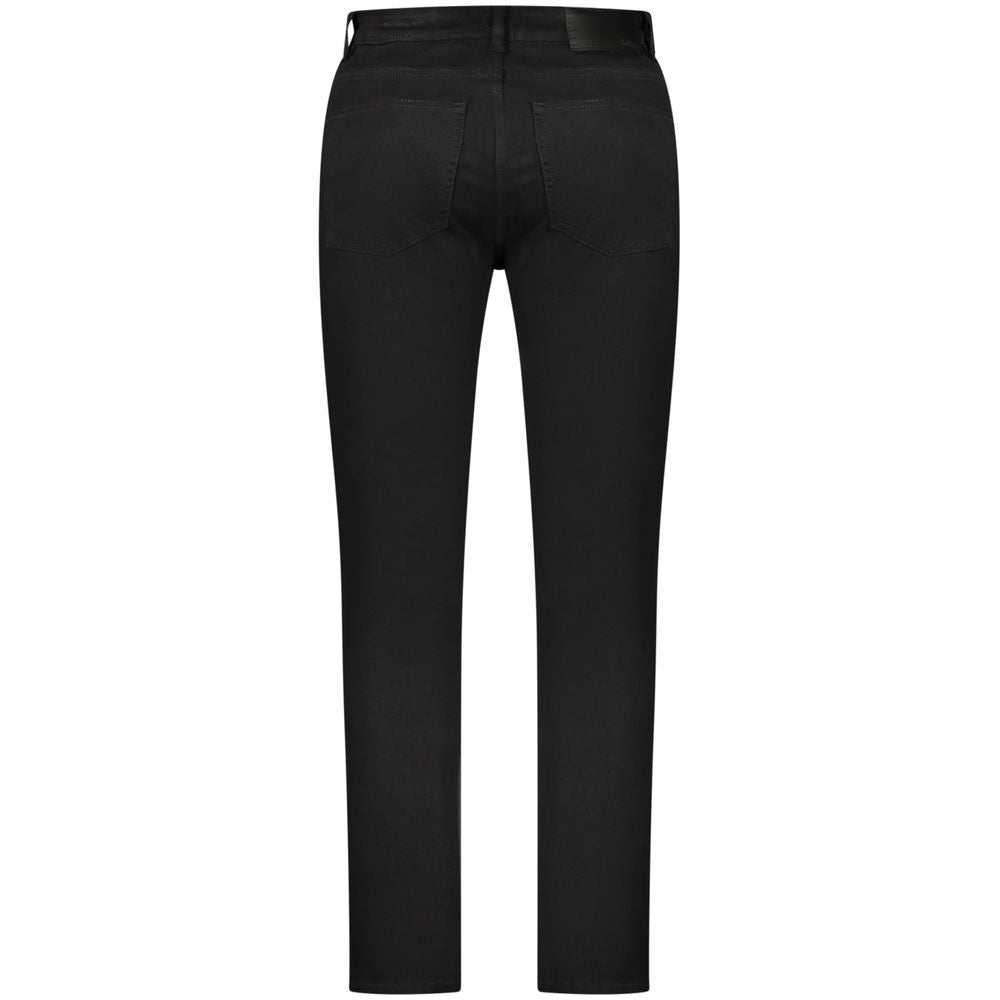 Slim Fit Black Cotton Jeans