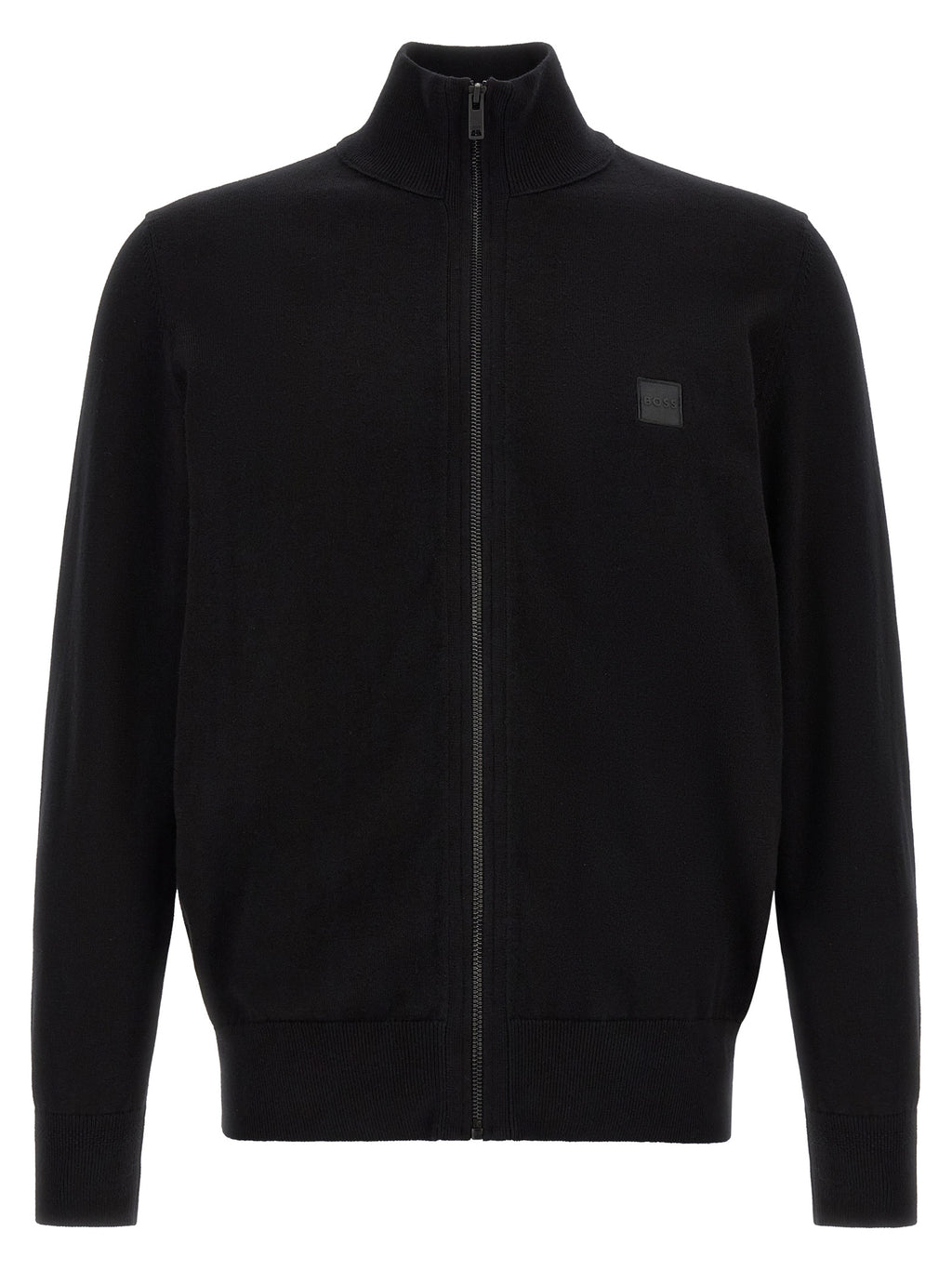 Black Cotton Cashmere Kanozip Cardigan