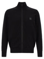 Black Cotton Cashmere Kanozip Cardigan