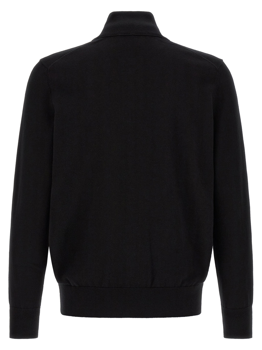 Black Cotton Cashmere Kanozip Cardigan